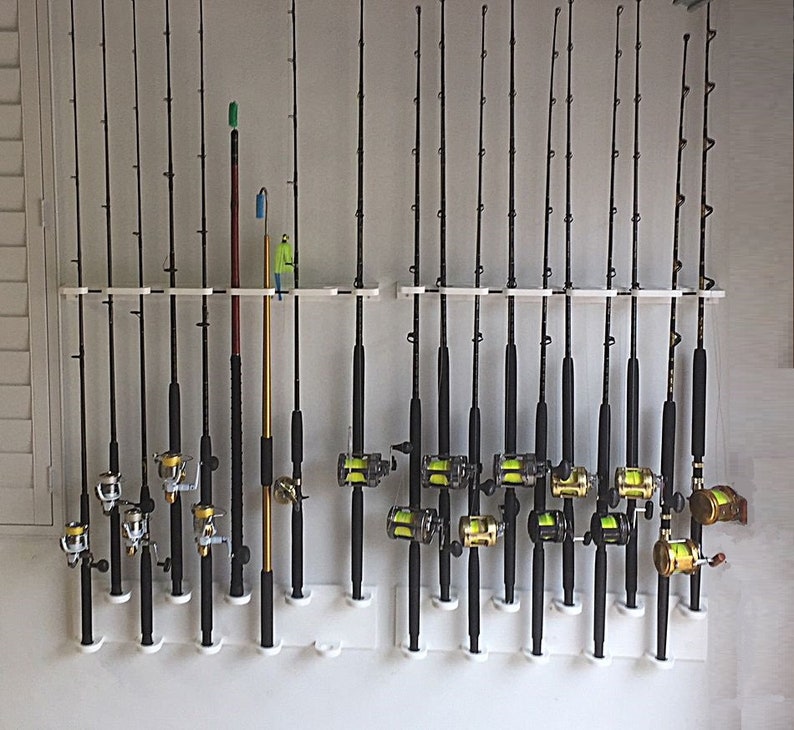 Save Wall Space With This Big Game 10 Rod Holder Made of - Etsy