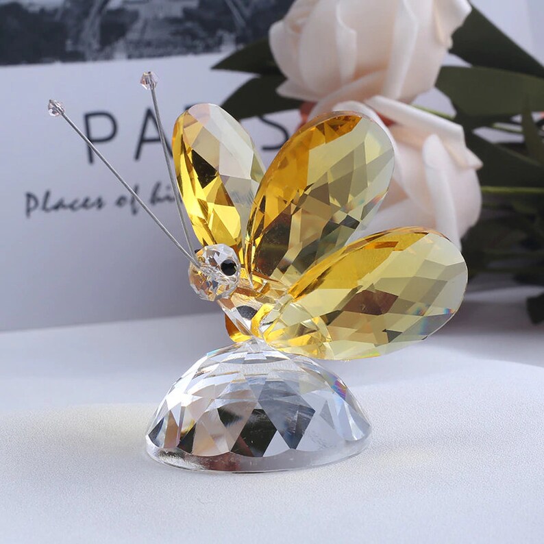 Handmade Crystal Butterfly miniature Animal Figurine with Etsy