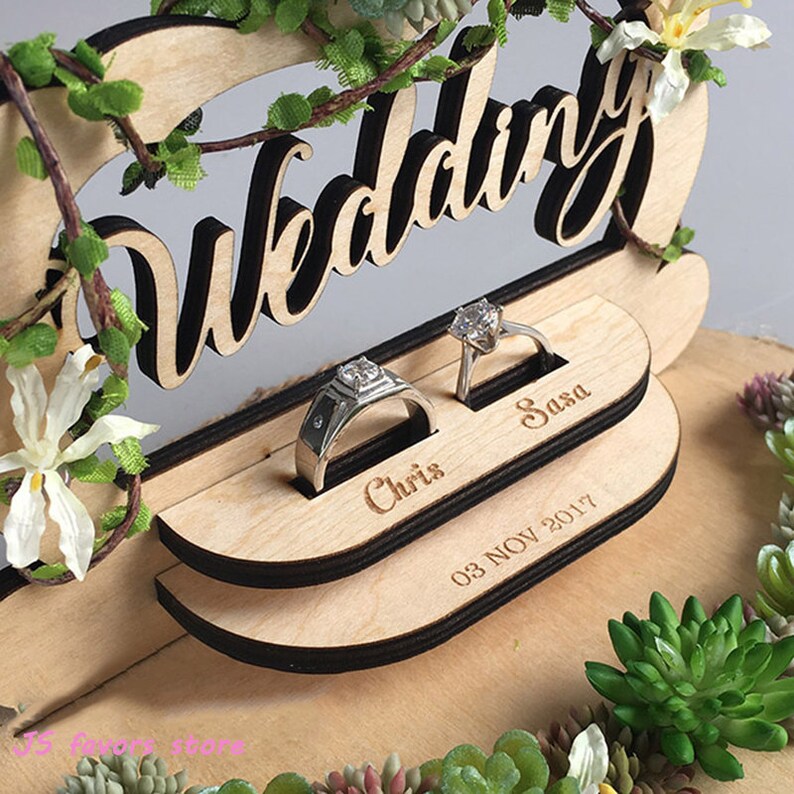 Personalized Wedding Ring Holder Engagement Gift Custom Etsy