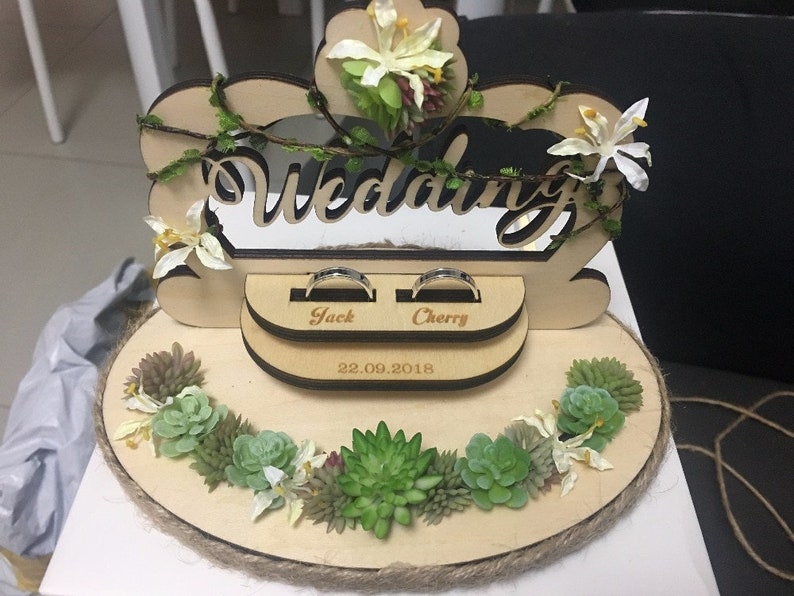 Personalized Wedding Ring Holder Engagement Gift Custom Etsy