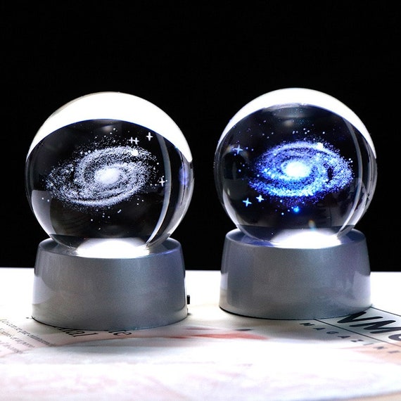 3D Galaxy Ball Miniature Laser Engraved Galaxy Ball Universe 3D Glass Ball
