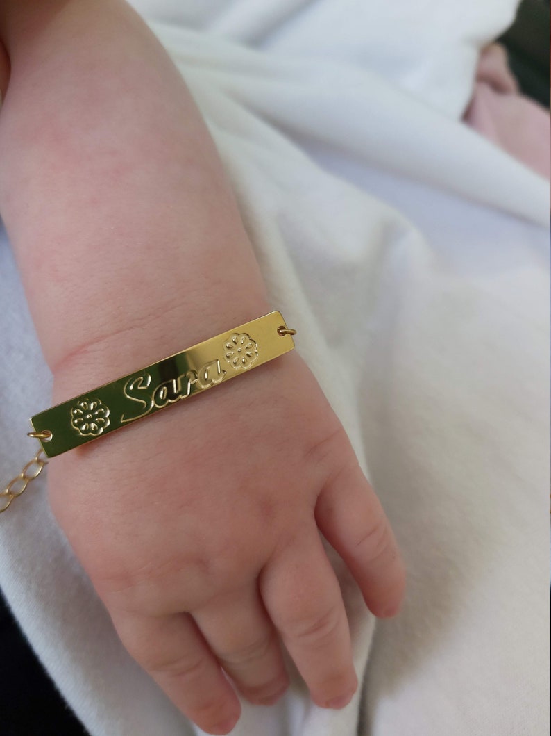 Custom Baby Name Bracelet Gift Box Personalized Words Etsy