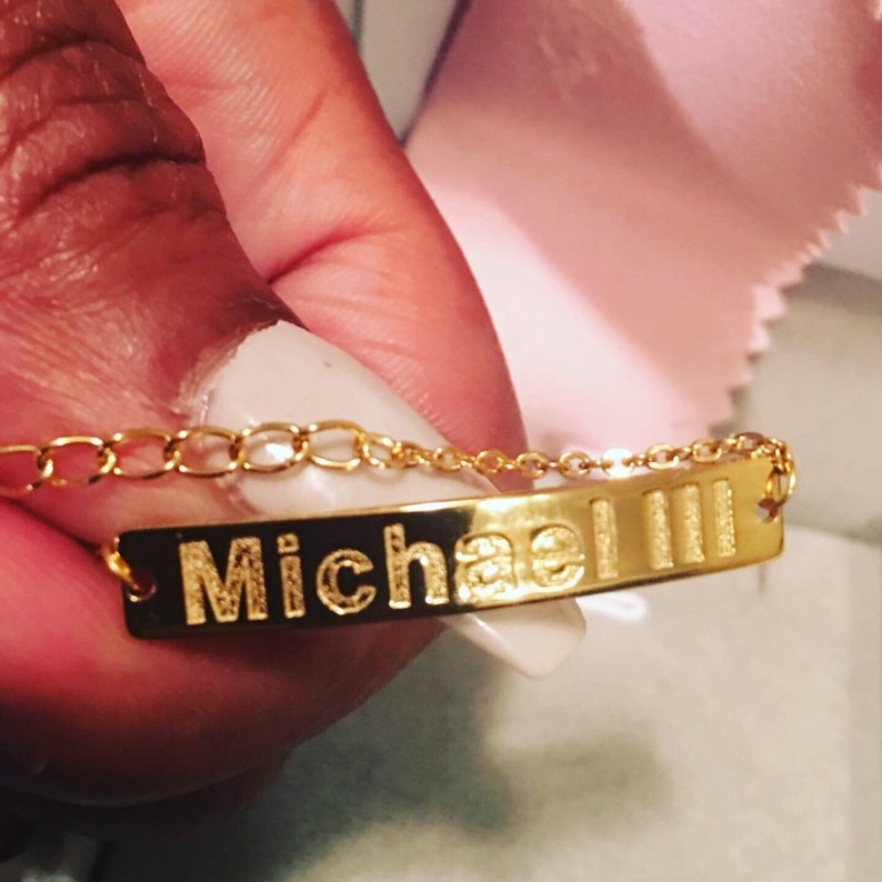 Custom Baby Name Bracelet Gift Box Personalized Words Etsy