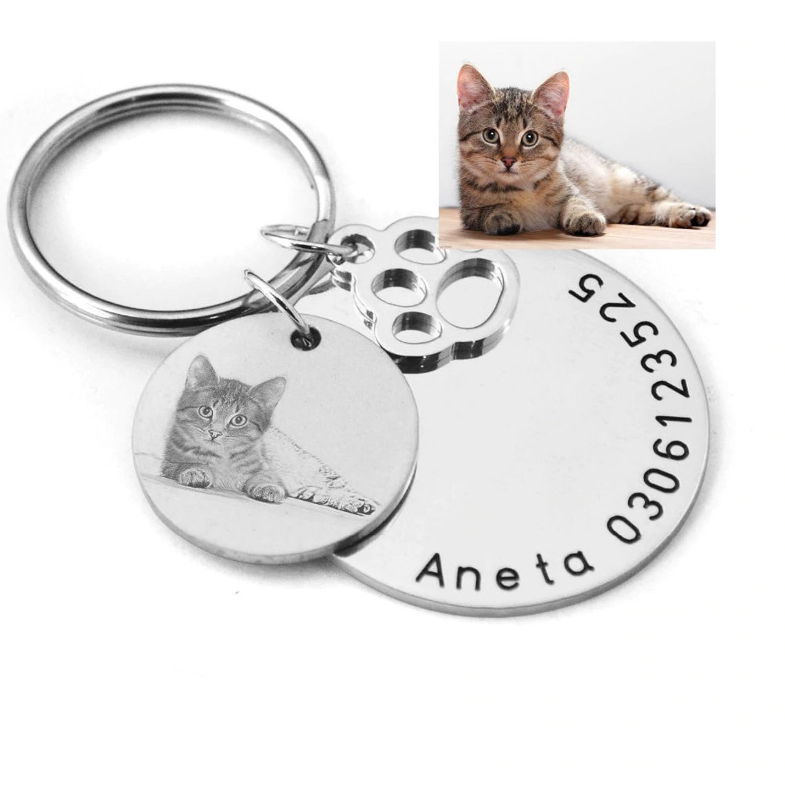 pet engraved keychain