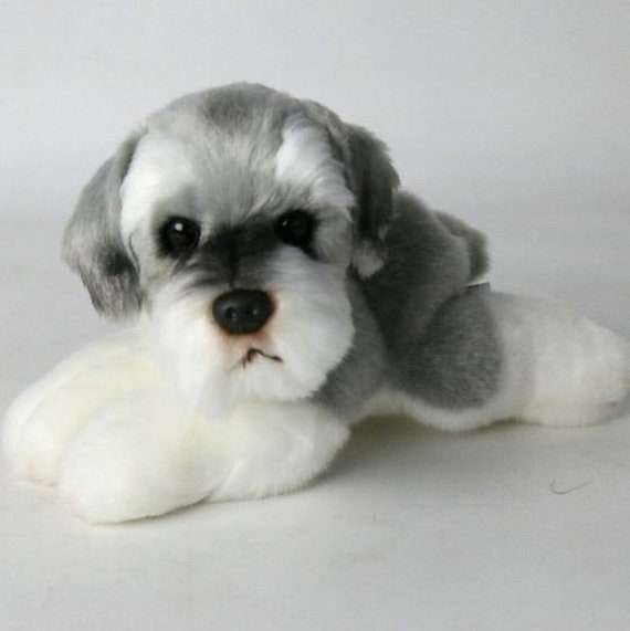 realistic schnauzer stuffed animal