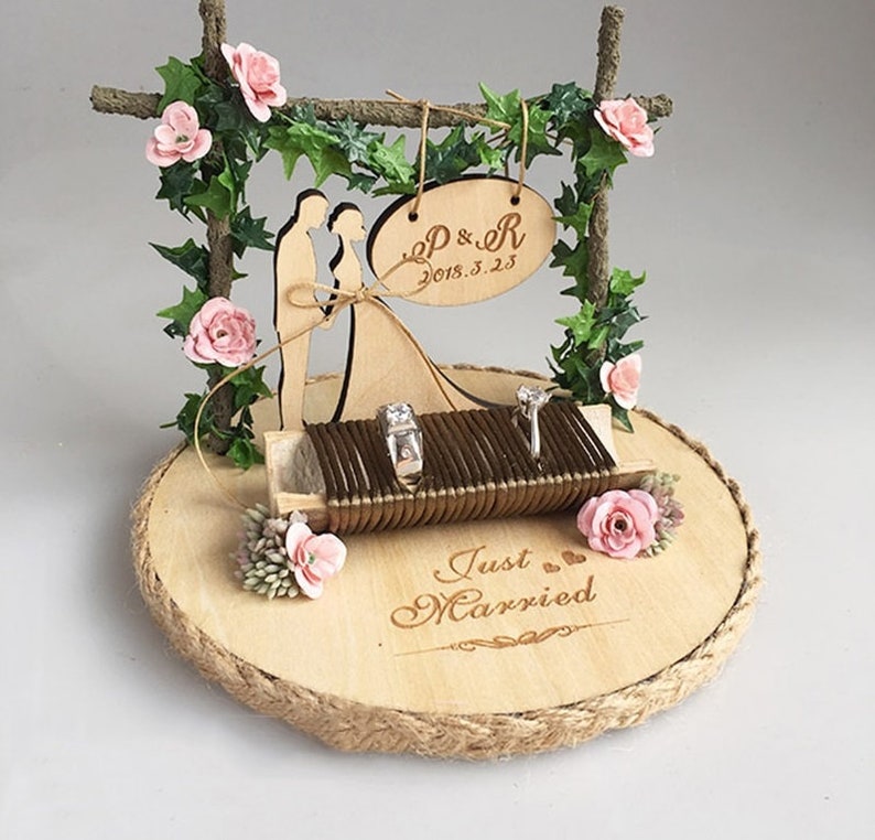 Personalized Wedding Ring Holder Engagement Gift Custom Etsy