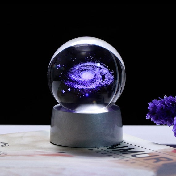 3D Galaxy Ball Miniature Laser Engraved Galaxy Ball Universe 3D Glass Ball