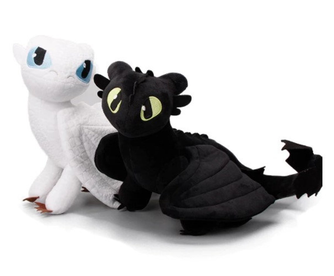 2pcs/set How to Train Your Dragon Plush Toys White Toothless Etsy