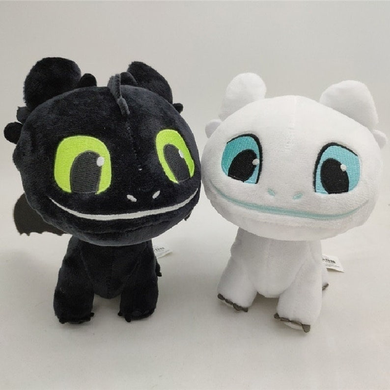 How to Train Your Dragon Plush Toys White Toothless Night Fury Etsy
