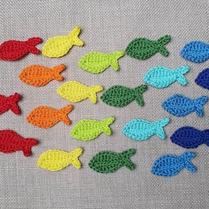 Fish mini scatter parts choice of colors, small fish, maritime patches