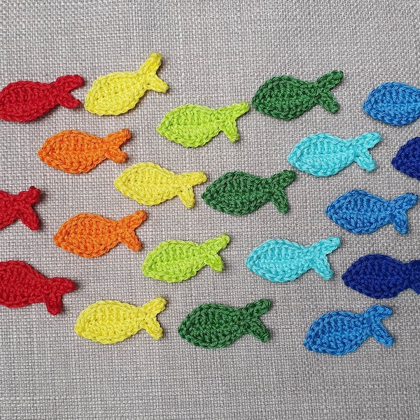 Fische Mini Streuteile Farbwahl, kleiner Fisch , maritime Aufnäher