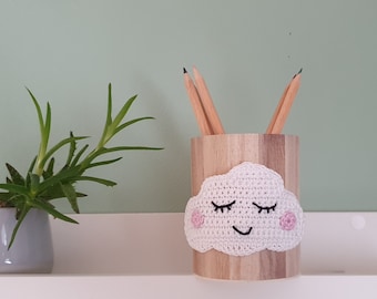 Cloud pencil holder - as a gift, unique pencil cup for children