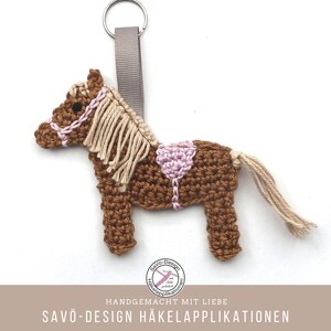 Handmade Horse Keychain and Bag Charm Gift for Horse Lovers and Equestrian Enthusiasts Haflinger-rosa