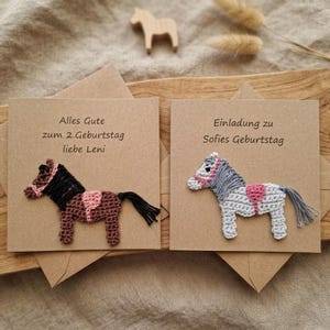 Horse card, greeting card customizable, greeting card with horse, birthday card for children and riders