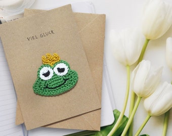 Card Frog Prince - carte de vœux durable pour diverses occasions comme les naissances, les anniversaires d'enfants ou comme remerciement