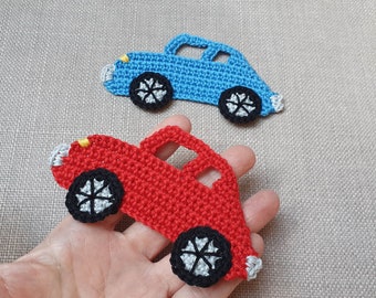 Véhicule de voiture vintage crochet applique patch fait à la main pour les petits coureurs