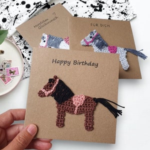 Horse card, sustainable greeting card, birthday greeting card, card for children and riders