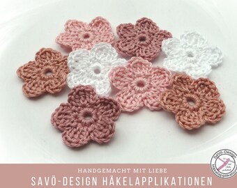 6 flowers, crochet flowers, scattered parts, color choice, crocheted flowers, choose colors