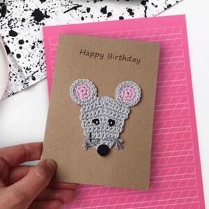 Biglietto d'auguri personalizzabile con un simpatico topo, biglietto con topi per nascita, compleanno, come regalo in denaro, biglietto di Natale per bambini