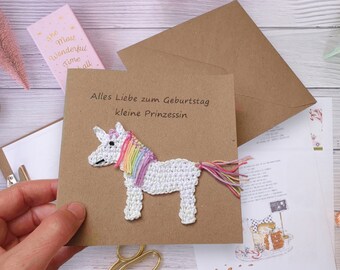 Carte Licorne, carte d'anniversaire pour enfants