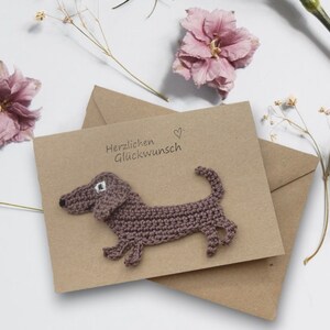 Card with Dachshund - Animal Congratulations Card for Dog Lovers -