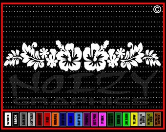 Hibiscus #18 Hawaiian Flower Cute Car Decal Window Sticker Plumeria 20 COLORS!