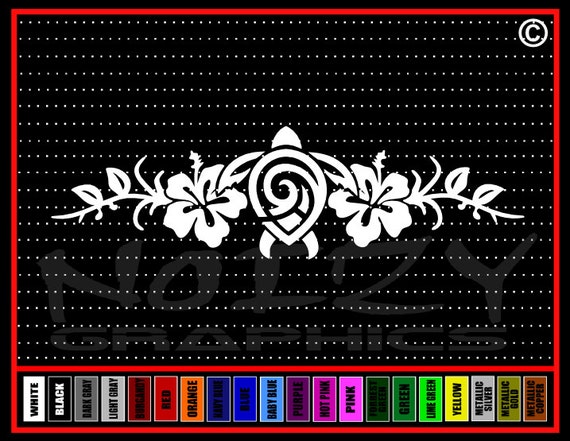 Hibiscus #18 Hawaiian Flower Cute Car Decal Window Sticker Plumeria 20 COLORS!