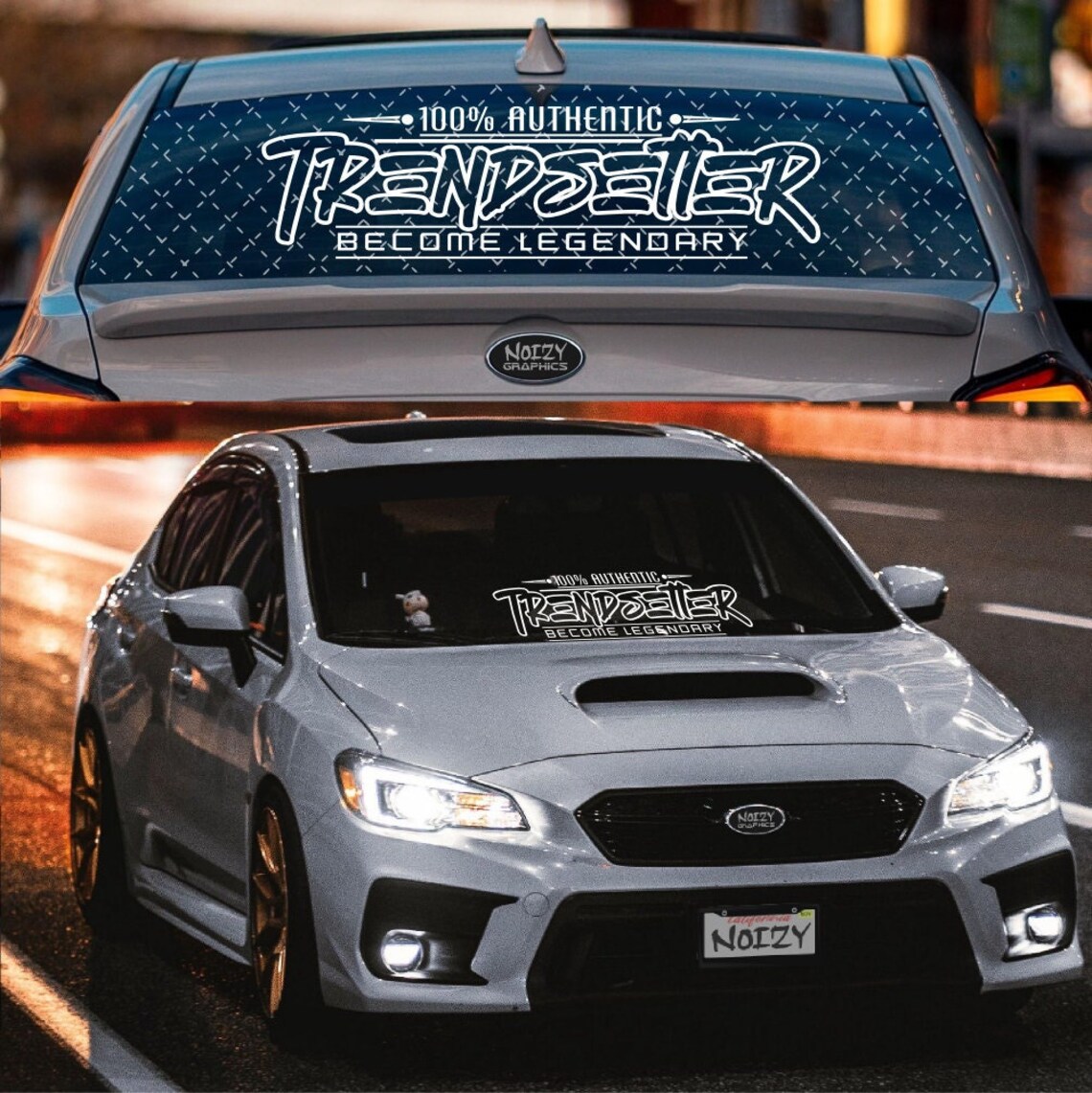 Window Rear Glass Banner RW-9 JDM Rear Window Car Decal Windshield Sticker Banner Rocker Side ...