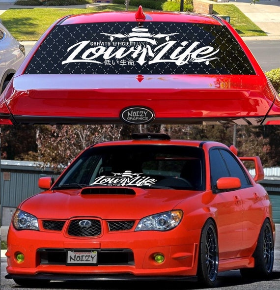 Oni Lowered Kanji Decal Sticker – JDM Style Window Banner For Cars & Vans – Vinyl, Customizable