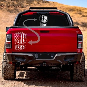16&quot; B1 Patriotic Car Sticker Window Decal Truck Bed Tailgate Rear Back Windshield Sticker American Flag Distressed Tattered Torn Ripped 1776