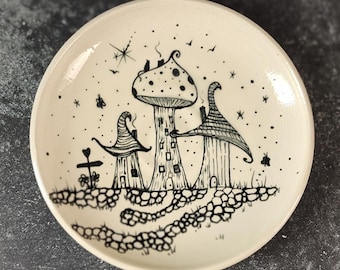 Handcrafted Ceramic Cat Bowl: Whisker Fatigue Relief, Shallow Dish, Cat Gift