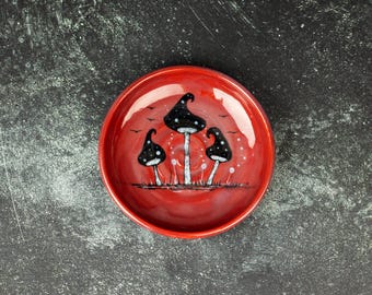 Handcrafted Ceramic Whisker Fatigue Cat Bowl - 5" Pet Food Dish
