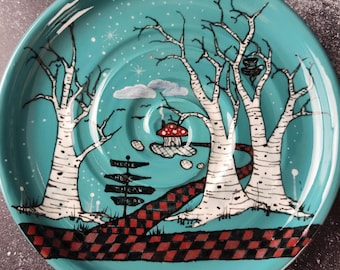 Handmade Ceramic Cat Bowl, Whisker Fatigue Relief, Custom Design, Note: Message seller before ordering