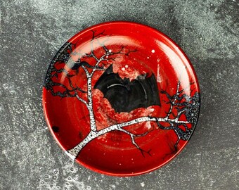 Handcrafted Ceramic Cat Bowl: Whisker Fatigue Relief, Shallow Dish, Cat Gift