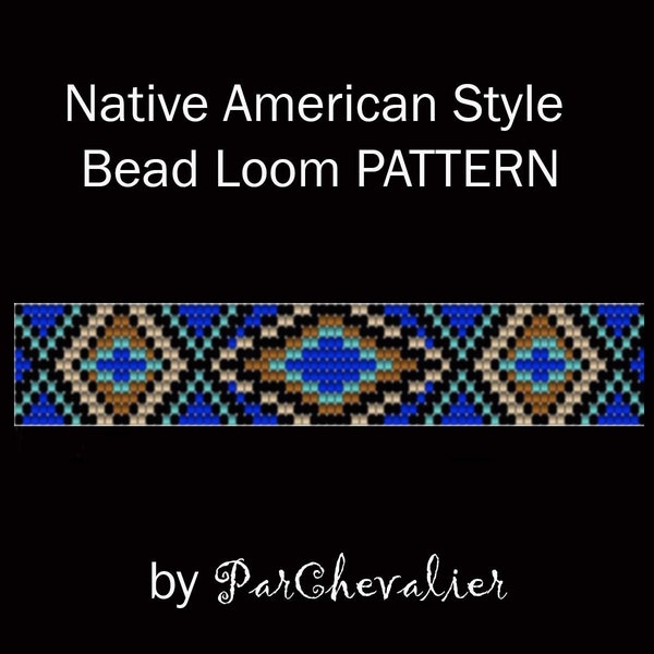 Bead Loom Pattern Native America Style, Bead Tutorial Native America Inspired Pattern, Loom Bead Pattern, Bead Pattern for Beginners