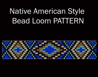 Bead Loom Pattern Native America Style, Bead Tutorial Native America Inspired Pattern, Loom Bead Pattern, Bead Pattern for Beginners