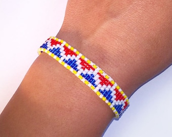 Native America Style Bead Loom Bracelet, Bead Bracelet, Loom Bead Bracelet, Native America Style Jewelry, Native America Style Bead Jewelry