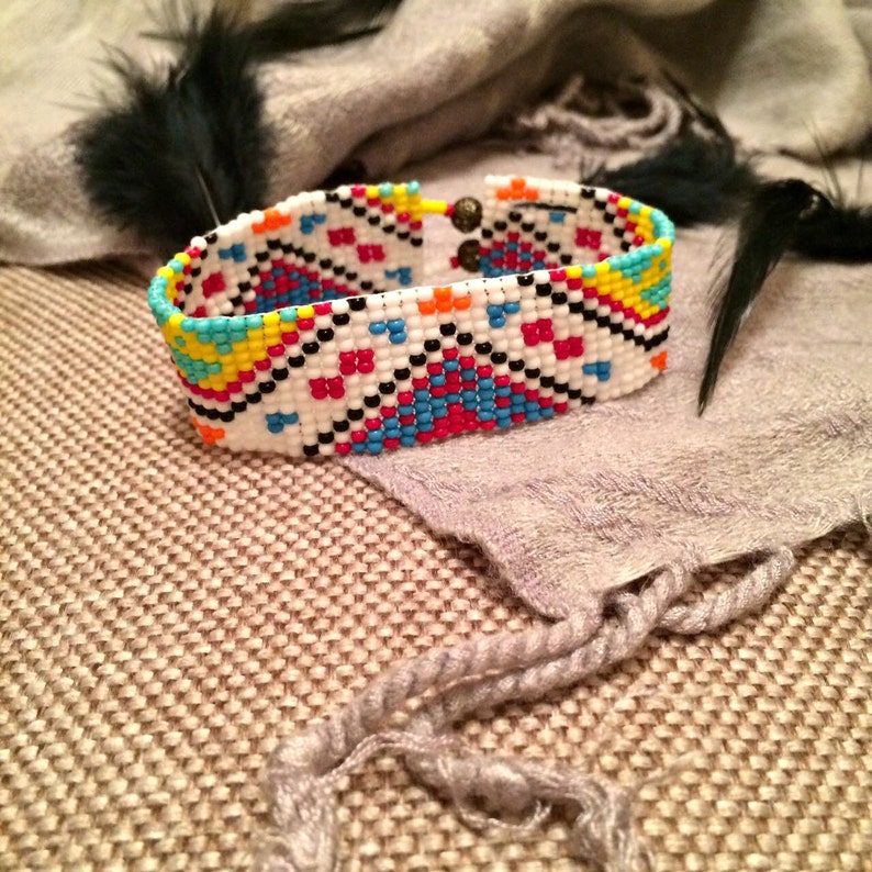 Colorful Mexican Bead Loom Bracelet Loom Bead Bracelet Etsy