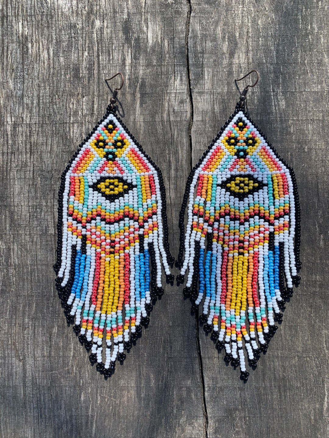 Native American Style Beaded Earring, Cherokee Style Native