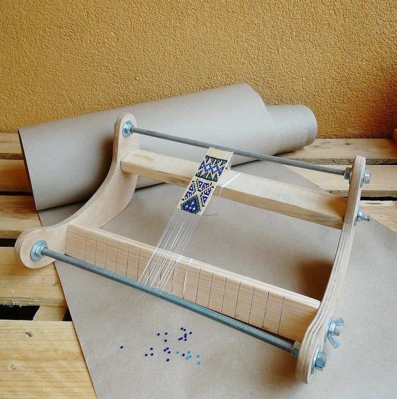 Professional Solid Wood Bead Weaving Frame, Bead Loom Wooden Frame, Loom Beading Wood Frame, Beading Tool, Bead Loom Jewelry Making Tool image 2