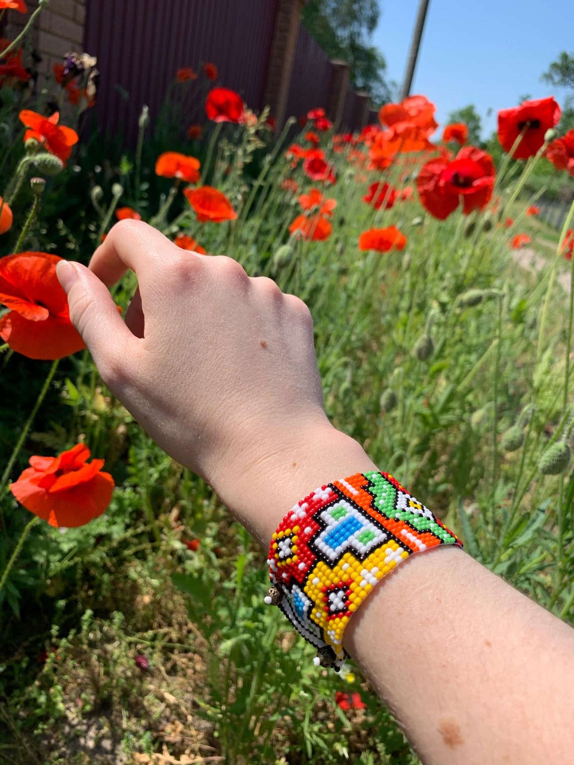 Colorful Mexican Bead Loom Bracelet Loom Bead Bracelet Etsy