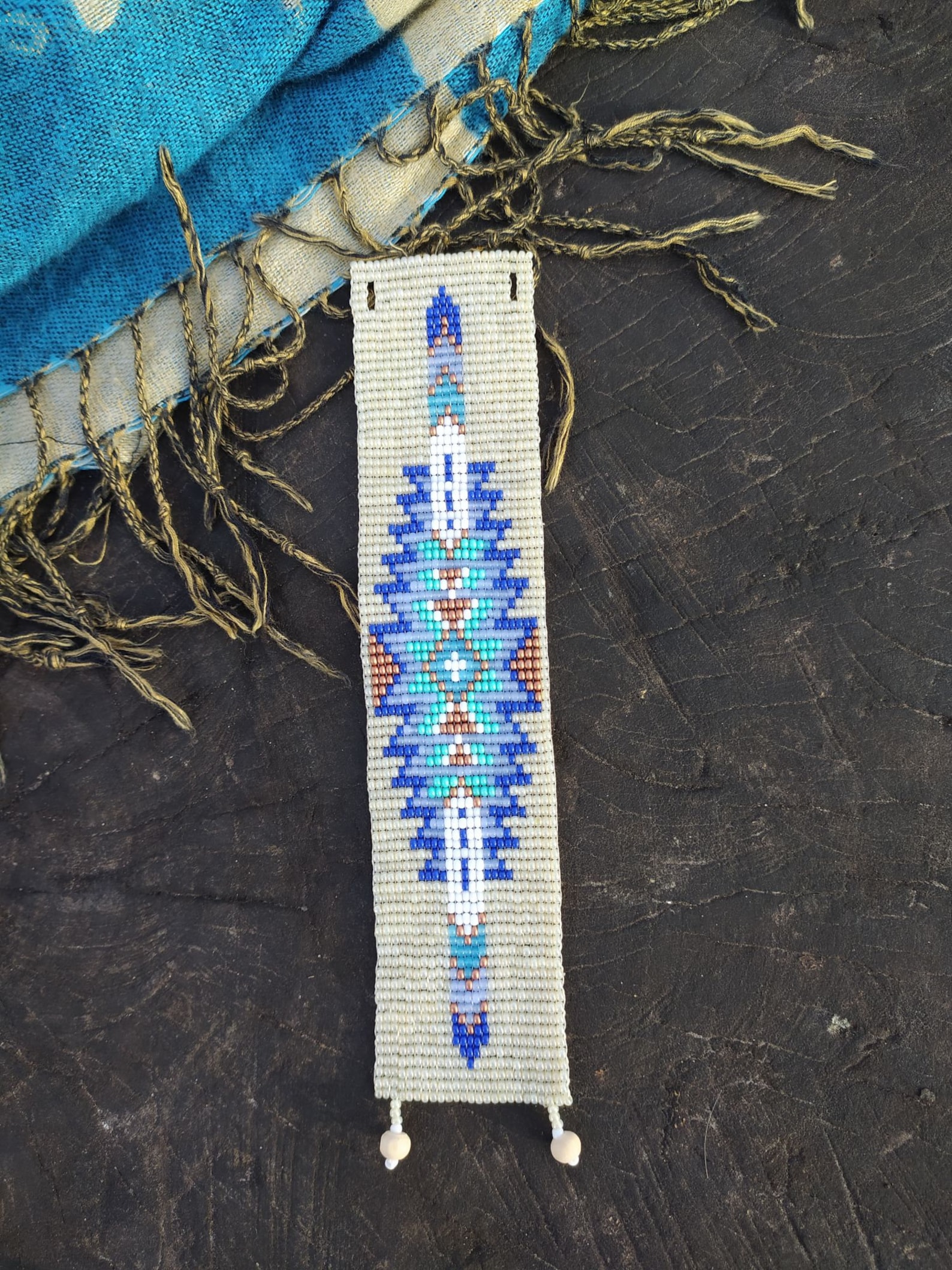 Cherokee Style Beige Old Tribes Pattern Cuff Bracelet Unisex - Etsy