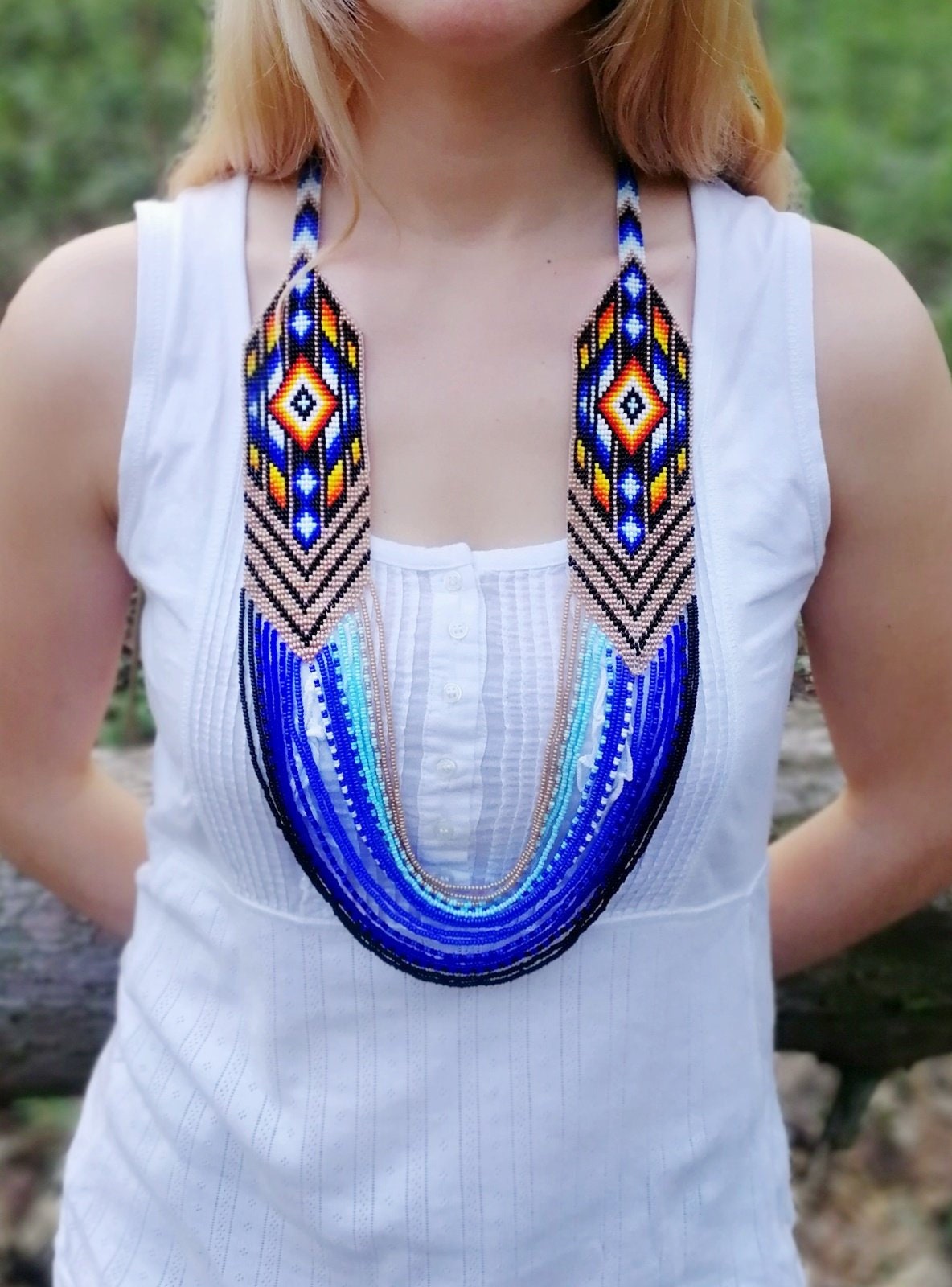 Colorful Mexican Bead Loom Bracelet, Loom Bead Bracelet, Native