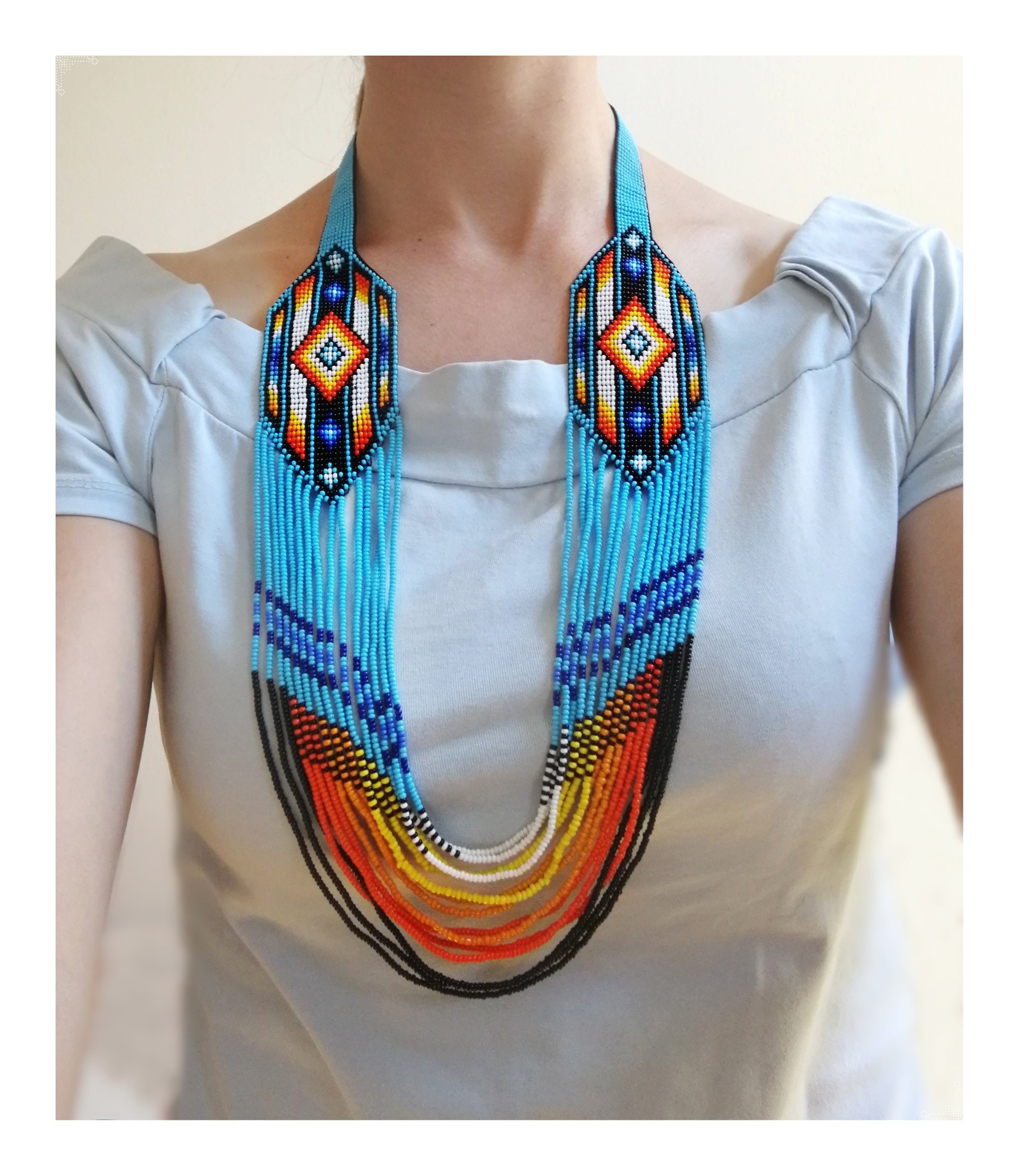 Indian Native America Style Bead Necklace