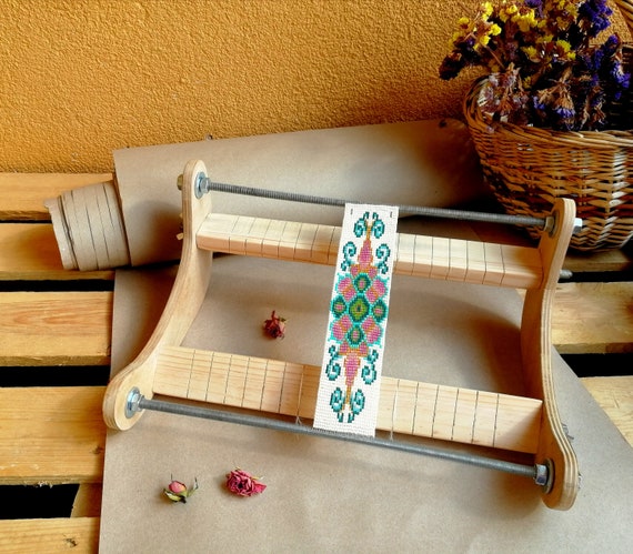 Beading on a loom