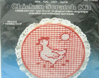 Valiant Crafts Chicken Scratch Cross Stitch & Embroidery Kit