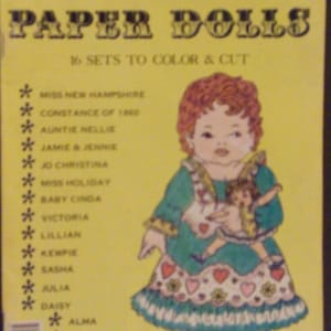 Vintage 1977 Stitch &#39;n Sew Paper Dolls Volume 1