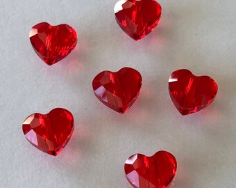red crystal heart etsy
