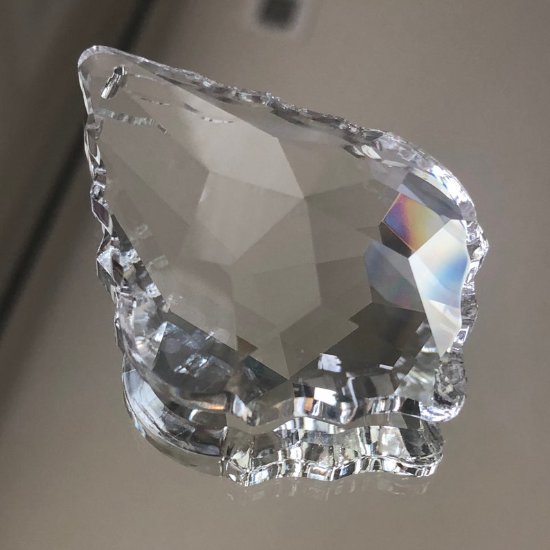 Crystal Prism Pendant XLarge Clear Faceted Crystal Glass Etsy
