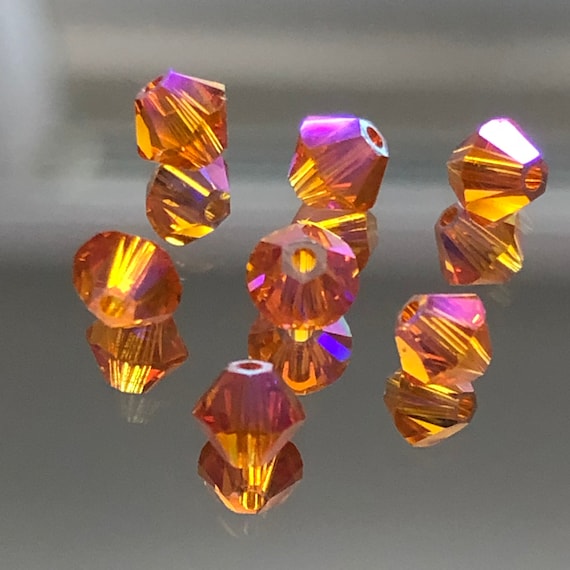 50 beads Sunflower Swarovski 5328 Xilion Bicone Beads 4mm